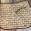 Consignment Saddle Pad - Beige/Burgundy