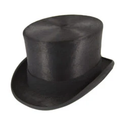Christy Black Fur Top Hat