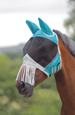 Shires Fly Mask With Nose Fringe
