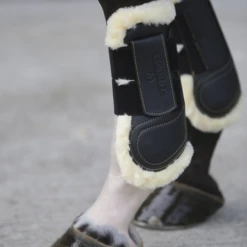 Sheepskin Leather Tendon Boots Hook & Loop